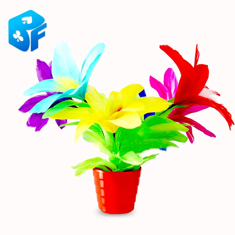 現れ花束で花瓶デラックス 杖に花フェザー花から空のポット花手品魔法の小道具 Trick Magic Magic Tricksmagic Props Aliexpress