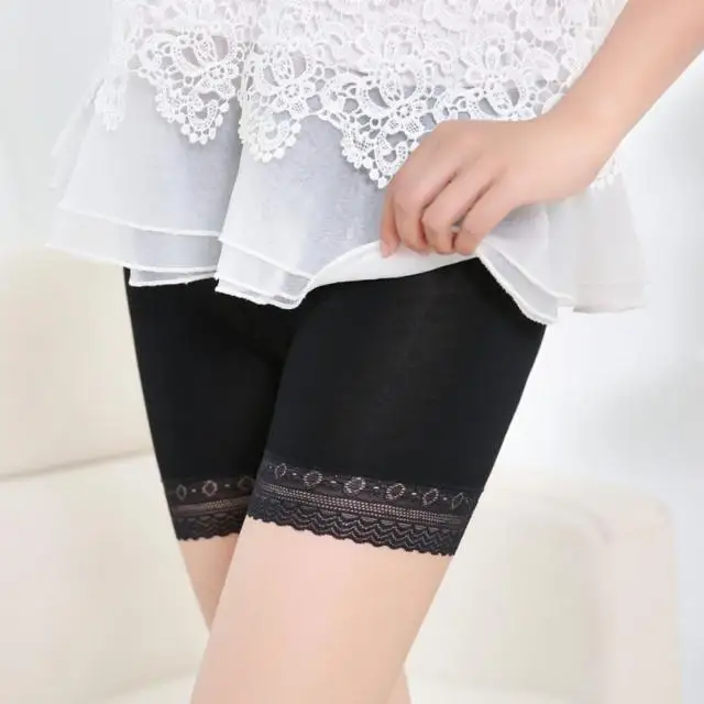 

New Style Ice Silk Non-Trace Female Safety Pants Lingerie Women's Boxer Shorts Breathable Underwear Panties Boyshort #A