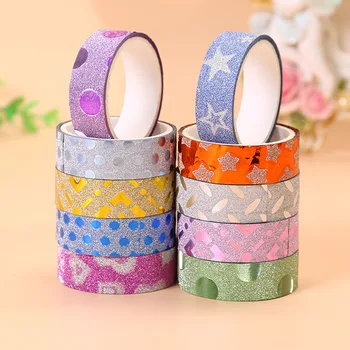 

EZONE Glittering Washi Masking Tape Japanese Paper DIY Planner Masking Tape 3cm*5m Masking Tape Decoration DIY Album Scrapbook