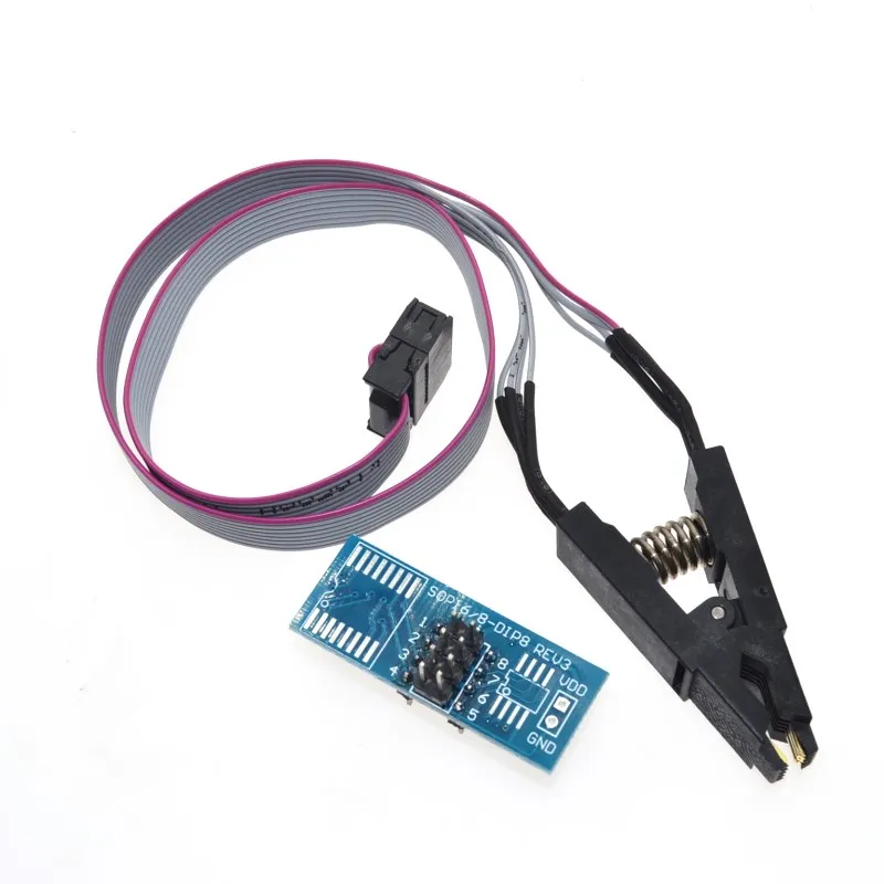 SOIC8 SOP8 тестовый зажим для программирования в цепи для EEPROM 93CXX/25CXX/24CXX на USB программатор TL866 EZP2010 RT809H CH341A