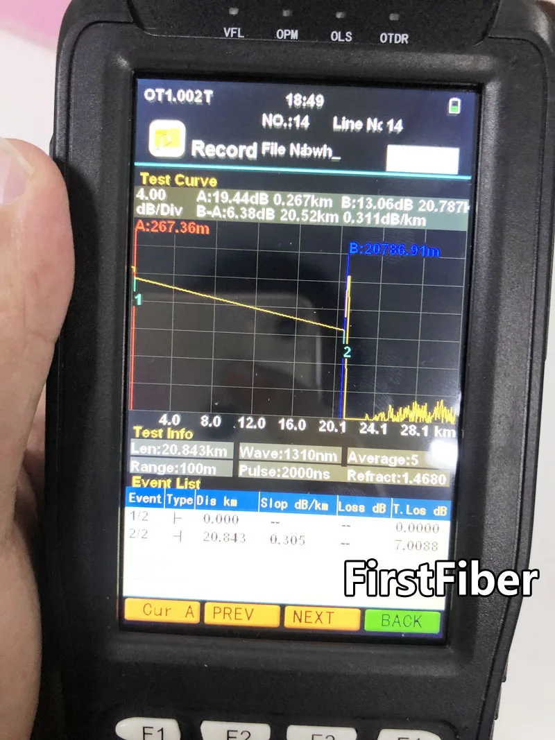 4 Inch Screen OTDR Optical Time Domain