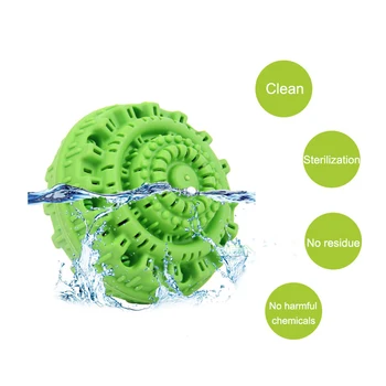 

2 Pcs Eco Green Magic Laundry Ball Anion No Detergent Wash Wizard Washing J2Y