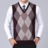 2022 New Fashion Brand Sweater For Mens Pullovers plaid Slim Fit Jumpers Knitred Vest Autumn Korean Style  Casual Men Clothes ► Photo 3/6