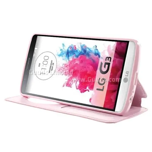 Roar Korea Noble Quick Circle Leather Flip Cover for LG G3 D850 D855 LS990 - Pink