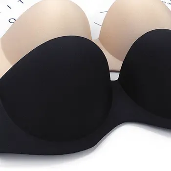 

Hot Sexy Bras Bralette Underwear Women Push Up Silicone Strapless Bra Invisible Wedding BraBras Underwired Back Band Bras
