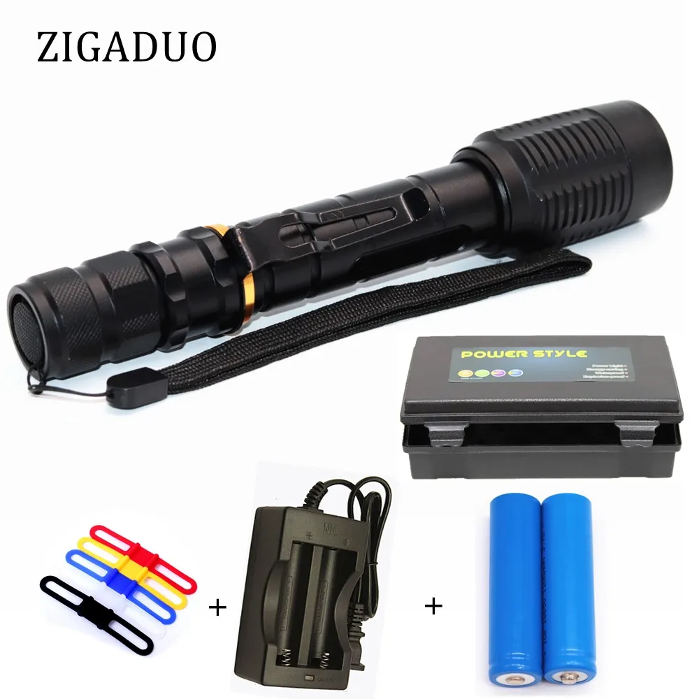 

LED Flashlight Tactical Flashlight 8000Lumens XM-T6/L2 Zoomable 5 Modes Aluminum Lanterna LED Torch Flashlights For Camping