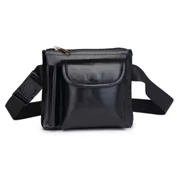 Для мужчин из мягкой искусственной кожи поясная сумка квадратный держатель телефона Повседневное сумка на молнии пояс Pack с Hasp карман