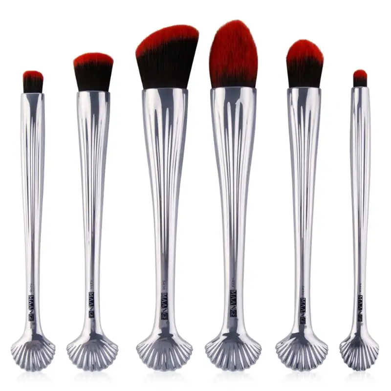 

New 6/10pcs Pro Shell Makeup Brushes Set Blush Power Contour Eye Shadow Blending Blush Make Up Brushes Comestic Beauty Tools