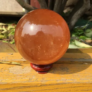 

60mm Natural Citrine Calcite Quartz Crystal Sphere Ball Healing Gemston