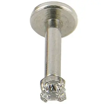 

Gem Round Tragus Lip Monroe Ear Stud Earring Body Cartilage Piercing 2mm(Silver)