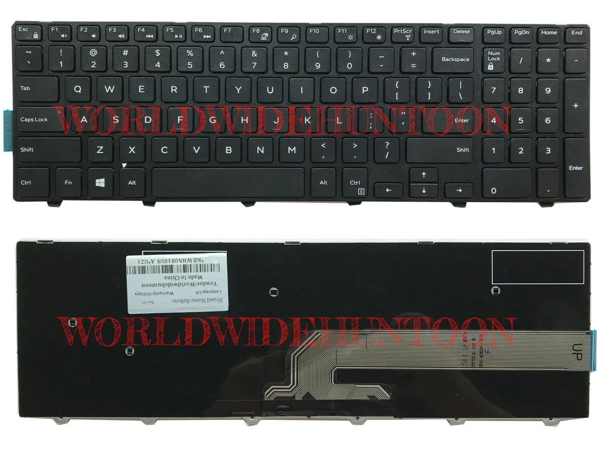 Reboto Original Laptop Keyboard for Dell Inspiron 15 3541 3542 3543 5542 5545 5547 US Layout