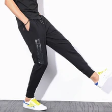 Новые мужские спортивные штаны, мужские повседневные штаны для фитнеса, летние спортивные штаны для фитнеса, Мужские дышащие брюки для бега