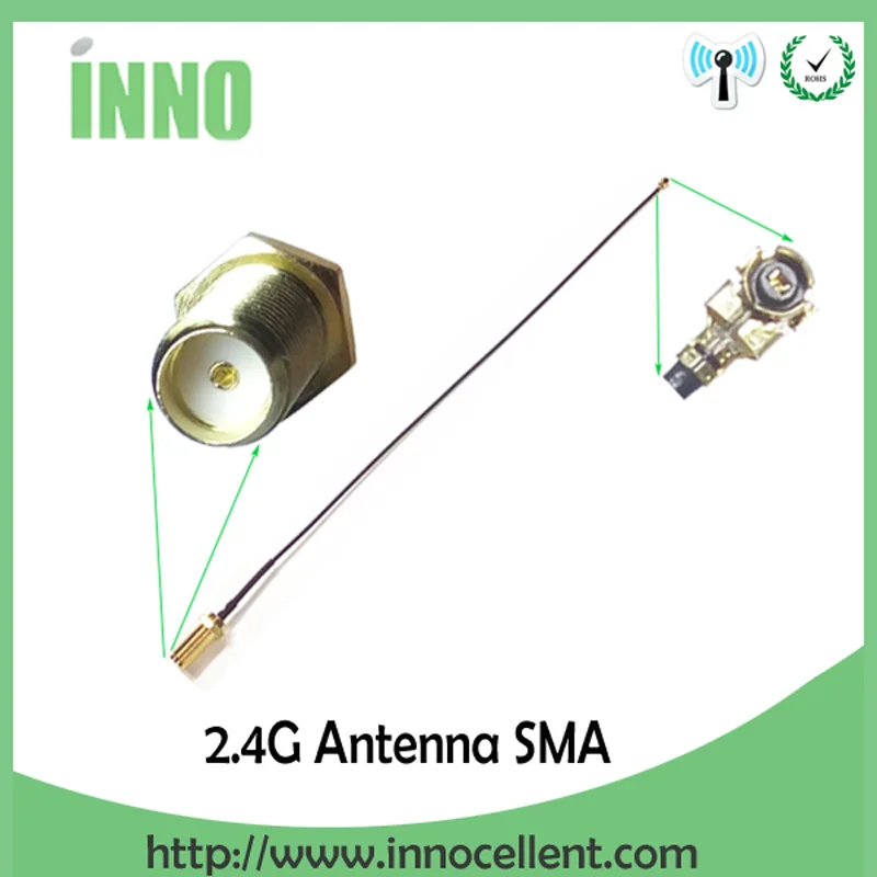 5 шт. 2,4 ГГц антенна wifi 3dBi с SMA разъемом 2,4 ГГц antena 2,4G wi fi+ IPX для RP-SMA Мужской Соединительный кабель