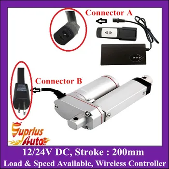 

200mm Stroke Max Load 1500N/ 150KGS electric linear actuators with Wireless Remote Controller, use for window and door opener