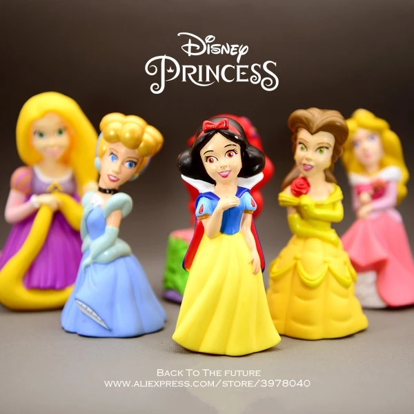 

Disney Cinderella Belle Mermaid Princess 10cm mini doll Action Figure Anime Mini Collection Figurine Toy model for children gift