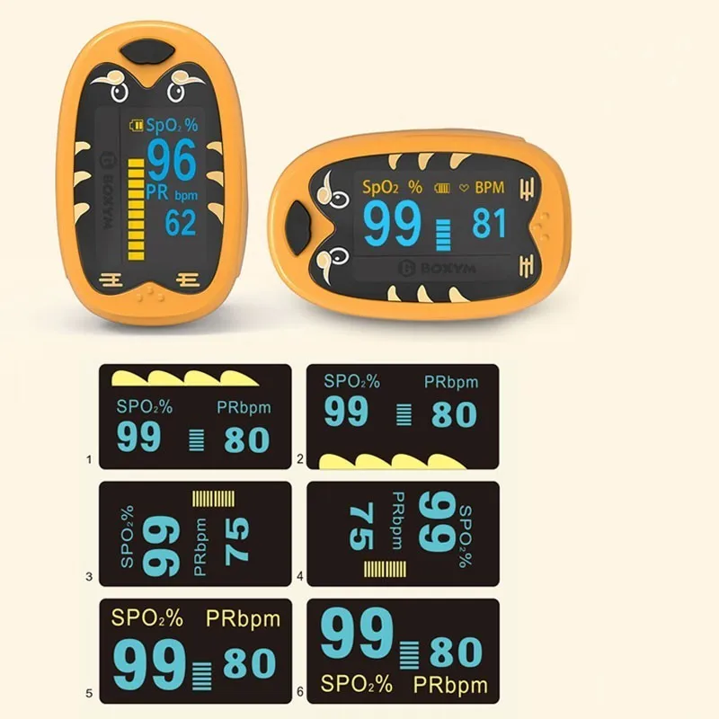 Детский Пальчиковый Пульсоксиметр для детей Oximetro De Dedo SpO2 PR OLED перезаряжаемый неонатальный детский пульсиоксиметр CE