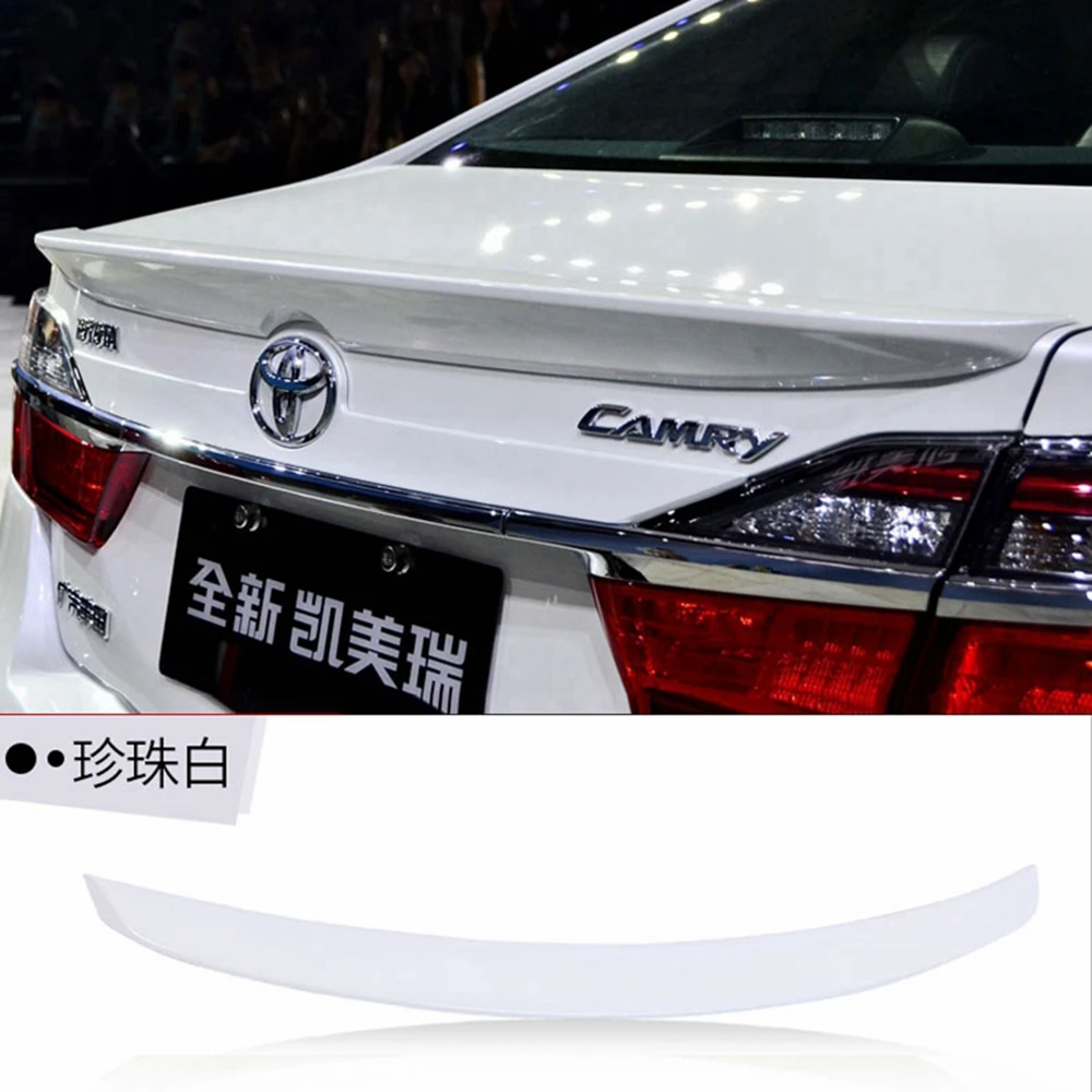 Автомобильный Стайлинг ABS пластик Неокрашенный внешний задний багажник Крыло загрузки крыши спойлер 1 шт. для Toyota Camry 2012 2013