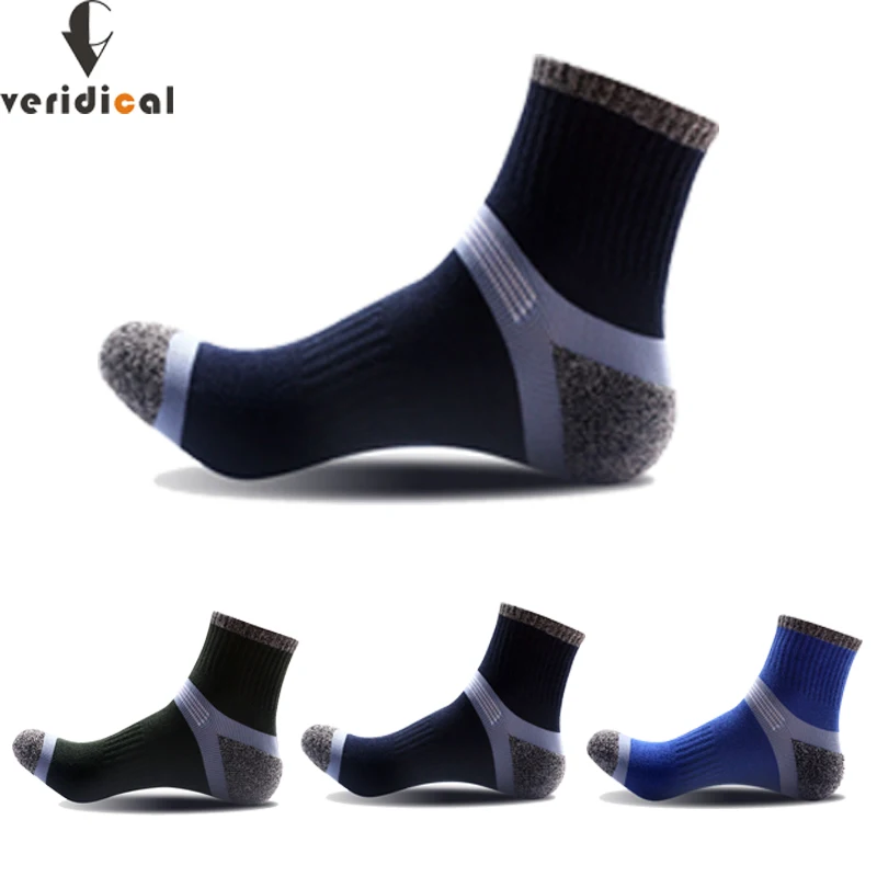 VERIDICAL хлопковые мужские носки компрессионные Дышащие носки для мальчиков контрастного цвета 5 пар/лот meias хорошее качество sox sheer work socks