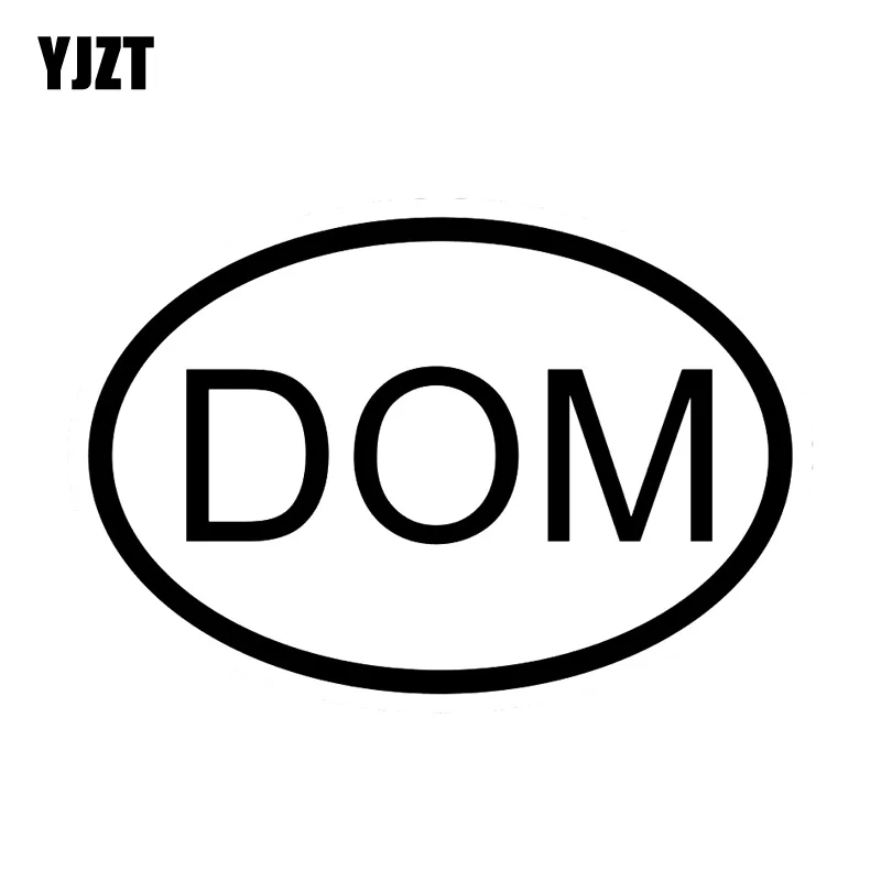 Dominica oval country code decal vinyl sticker choose size