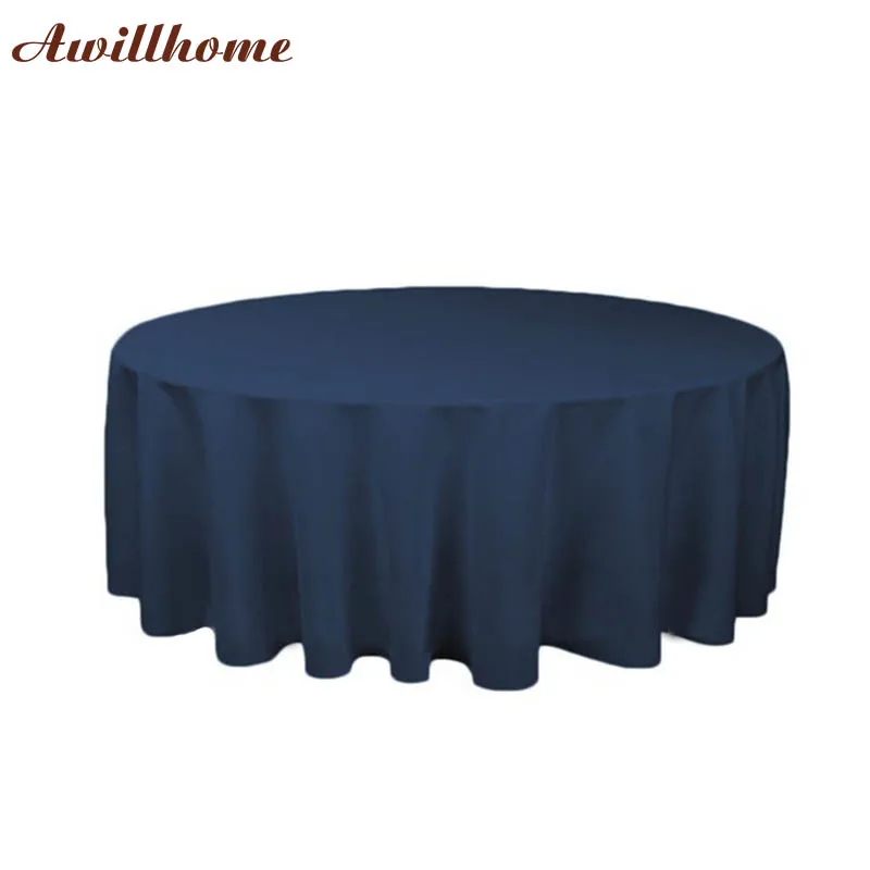 FREE shipping 60 pcs 132 inches decorative round table cloth for hotel