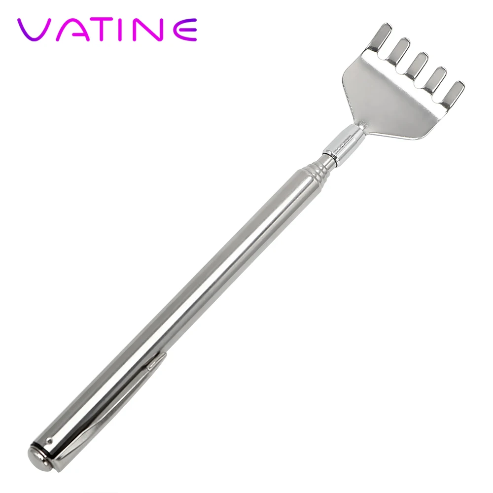 VATINE Portable Stainless Steel Adjustable Pen Clip Back Scratcher Massage Relaxation Sex Toys Adult Games | Красота и здоровье