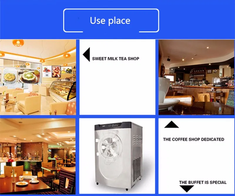 1 шт. коммерческих полная автоматическая bq22t настольный жесткий Мороженое машины, Мороженое Maker, Мороженое машины