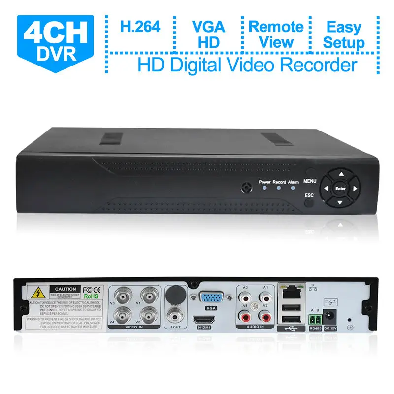 mini dvr 4 channel Full D1 Phone remote surveillance camera home security cctv box dvr P2P h.264 hdmi security system cctv dvr