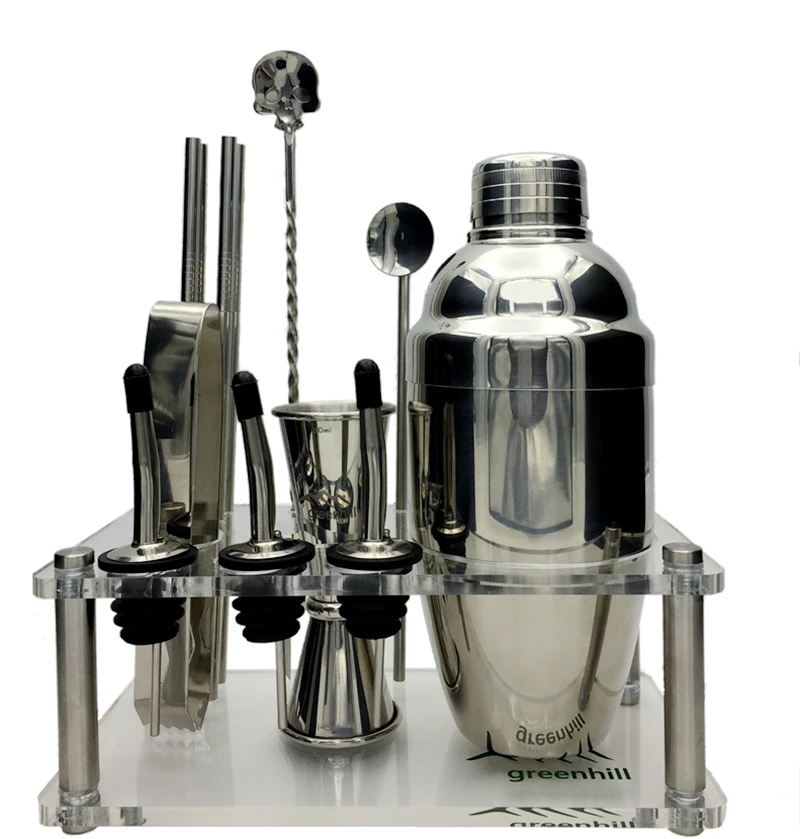 Greenhill Premium Bar Tool Set 12 Pieces Barware Tail Shaker Greenhill Premium Bar Tools Setfor Home A 12pieces Bartender Kit