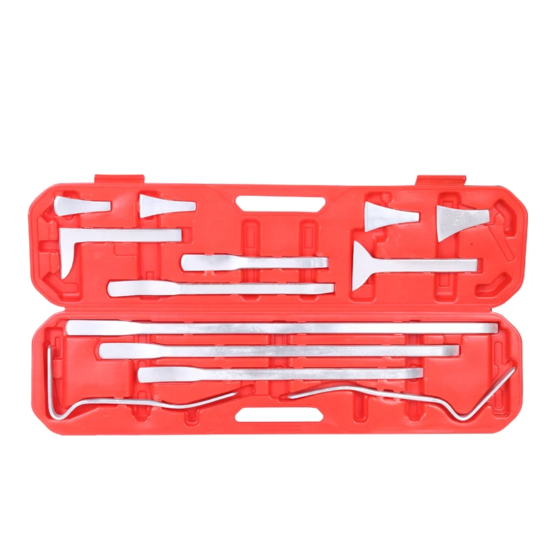 

PDR Tools,Garage workshop hand tools, Car panel beating hammers dolly Car Dent Repair 13pcs/Set Body Pry Bars And Wedge Tools