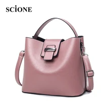 Hot 2017 Simple Style Tote Bags Women Fashion Leather Solid Buckle Bag Black Shoulder Bag Handbags Top Handle Belt Bolsos ZZ626