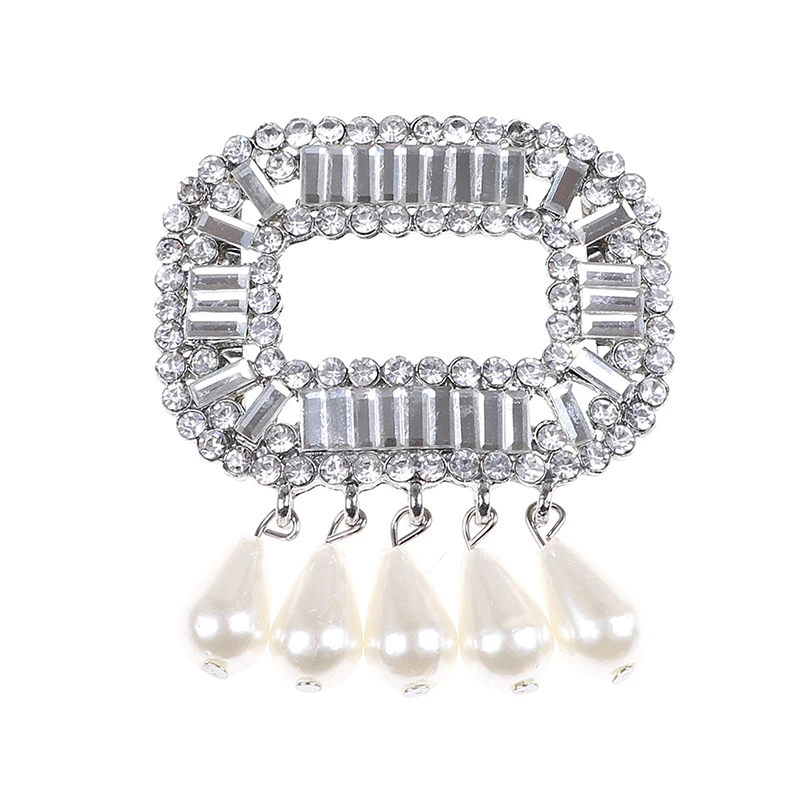 

1Pc Faux Pearl Rhinestone Shoes Buckle Women Bridal Prom Shoe Clips Decorative Accessories Bridal Shoes Rhinestone Clip Buckle