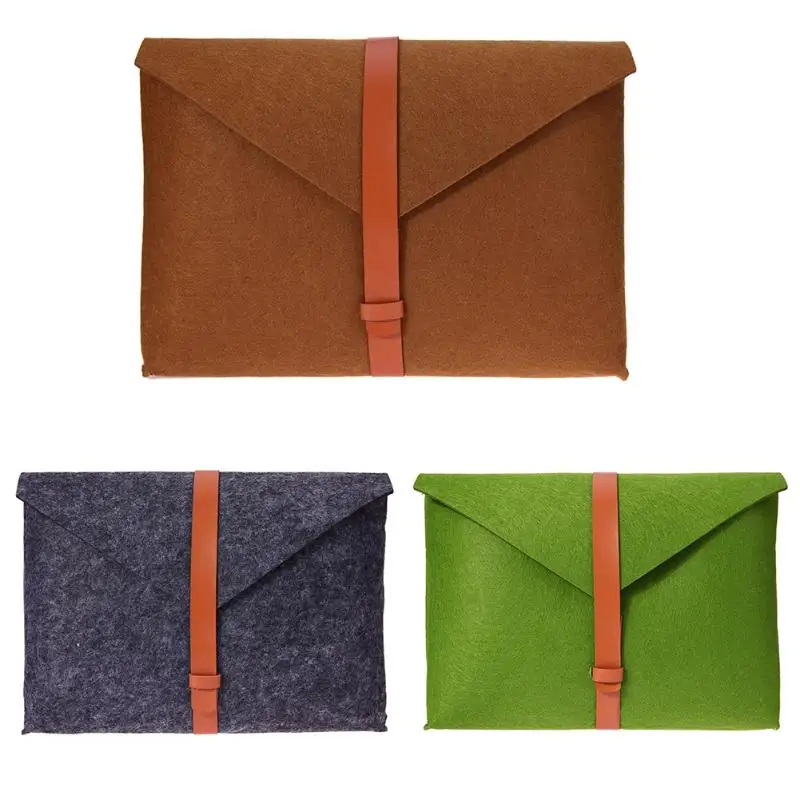 

Felt Laptop Bag Notebook Case Sleeve bag Protective Pouch Computer Smart Cover Handbag For 11 Inch Macbook Air Pro Tablet PC