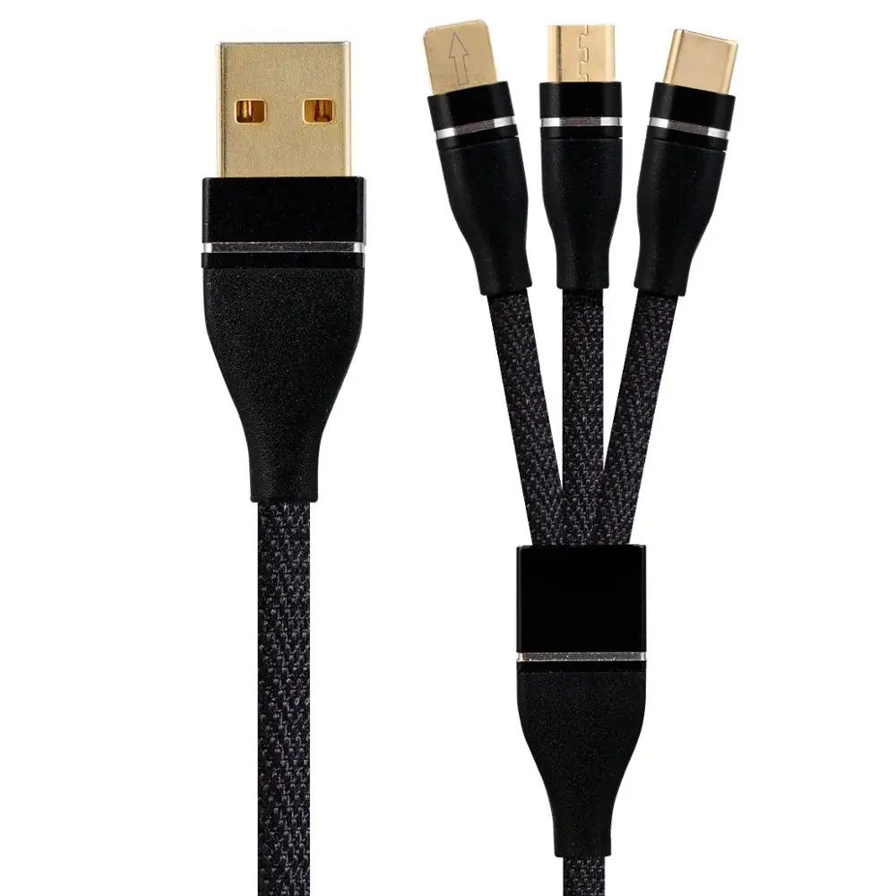 

Xiaomi Lot of 8pc Multi Usb Charger 3in1 Usb Charger Cable Nylon Braided Usb-C Charging Cable