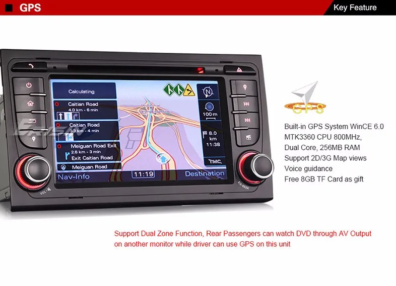 Best 7" Special Car DVD for Audi A4 2002-2007 & Audi S4/RS4/8E/8F/B9/B7/RNS-E with External Car Recorder Support 18