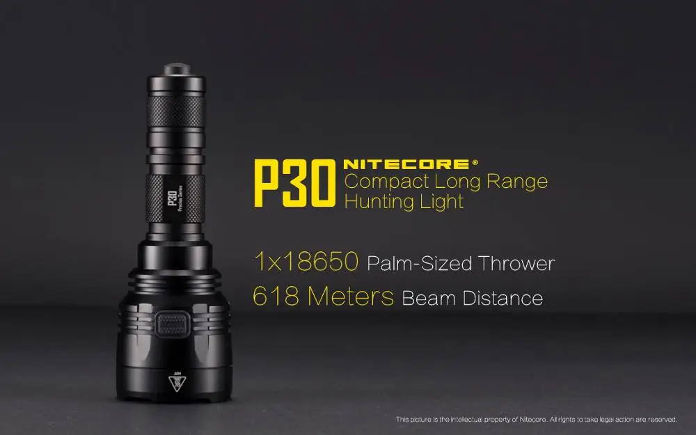 Nitecore P30 тактический фонарик 1000 Lm CREE XP-L HI светодиодный Водонепроницаемый 18650 Открытый Отдых Охота Портативный факел