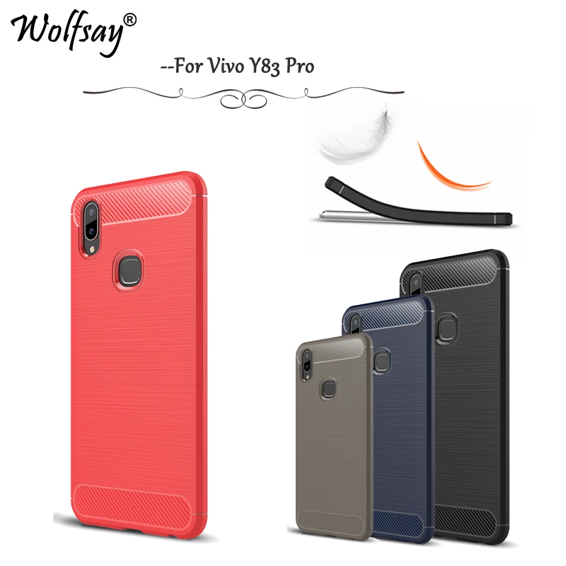 Wolfsay Case Vivo Y83 Pro Cover Cases Fundas Soft TPU Brush Rubber Phone For Silicone Shell |