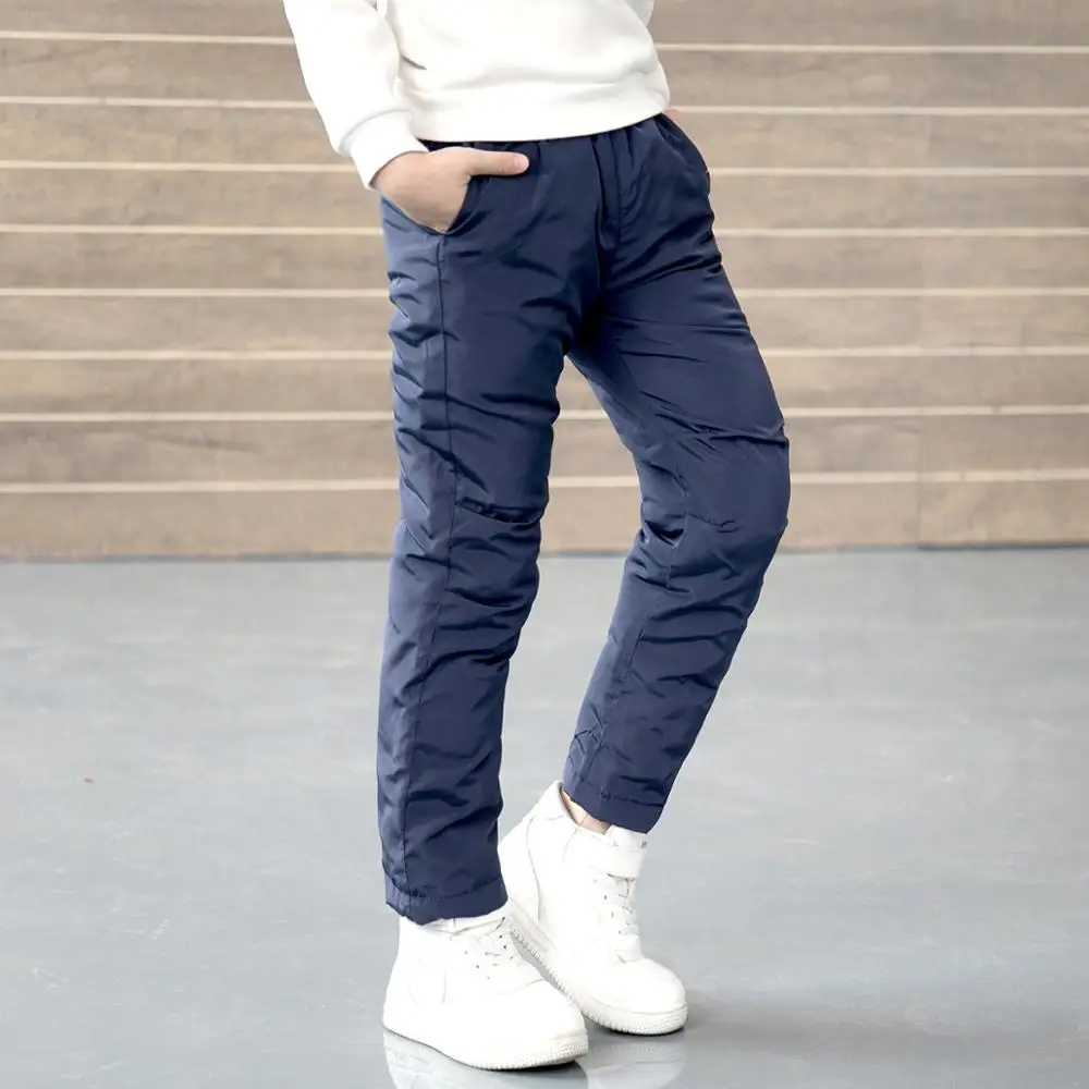 

Boys winter pants new girls kids casual cotton thick plus velvet warm trousers for children sportS pants outfits 5.6.7.8 years