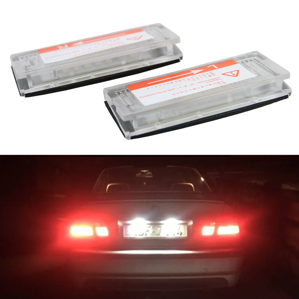 2x White LED License Plate Lights Lamps for BMW 3 Series E46 4D 325i 325xi 2x White LED License Plate Lights Lamps for BMW 3 Series E46 4D 325i 325xi