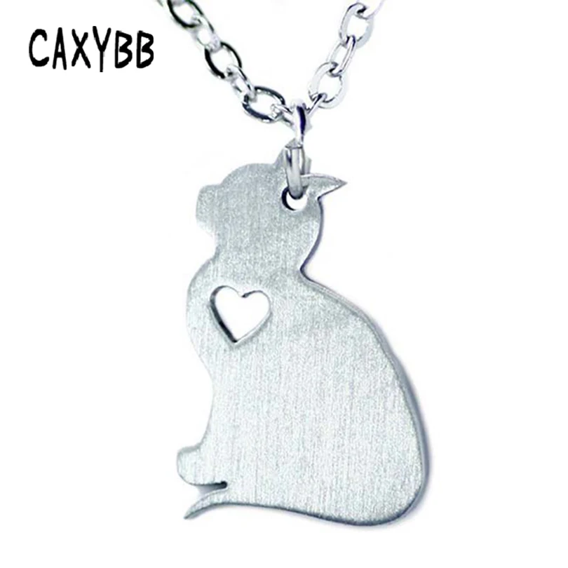 Милое животное ожерелье с кошкой из нержавеющей стали Kitty ожерелье ювелирное изделие в виде кошки котенок Кулон Шарм модные ювелирные изделия для женщин мужчин подарки