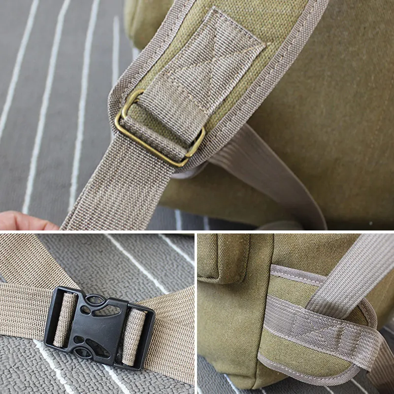  60L Large Military Bag Canvas Backpack Tactical Bags Camping Hiking Rucksack Army Mochila Tactica T - 32991663342