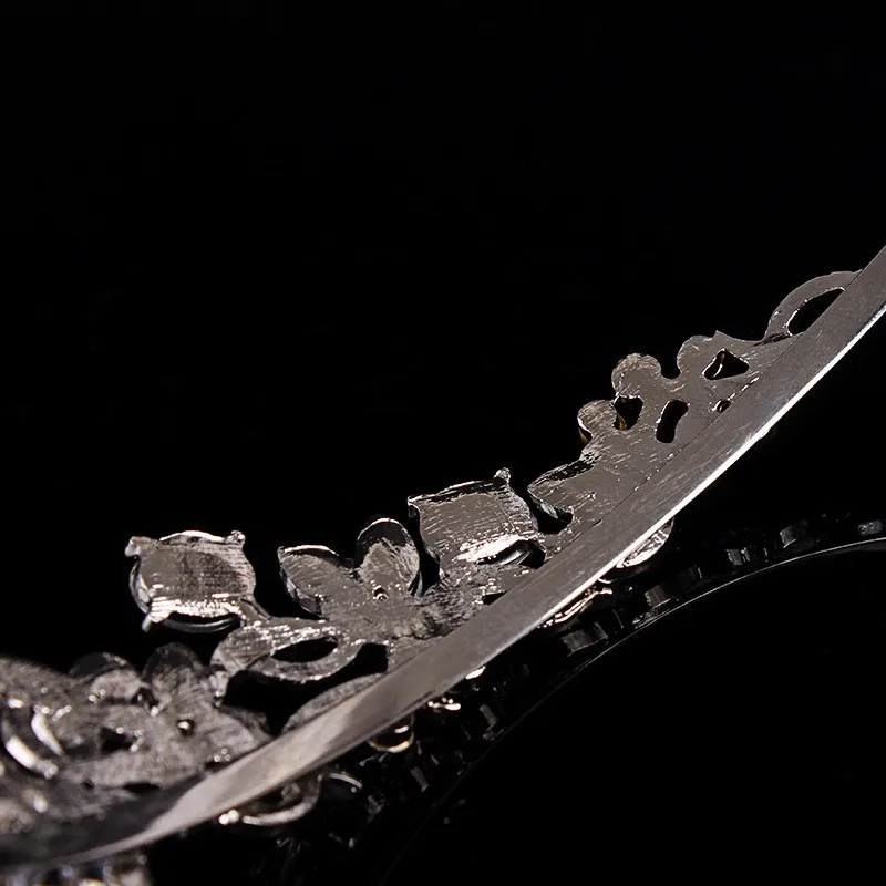  925 sterling silver vintage tiara for women wedding hair accessories for bride luxury Austrian crystal crown gold plated fashion jewelry gifts HF005 (4)