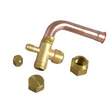 Воздушный детали для кондиционеров 6 мм шестигранный вход 3 Way Услуги клапан штуцер с гайкой внутренний диаметр. 19 мм