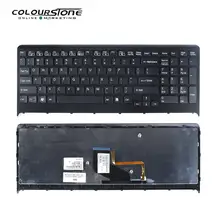 Американская клавиатура для Sony Vaio VPC F2 VPC-F2 F21 F22 F23 серии черная раскладка клавиатуры ноутбука часть с подсветкой с черной рамкой