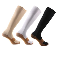 1 пара Компрессионные спортивные носки для спортзала, беговые носки для бега до колена, Нескользящие дышащие быстросохнущие, велосипедный носок для мужчин и женщин