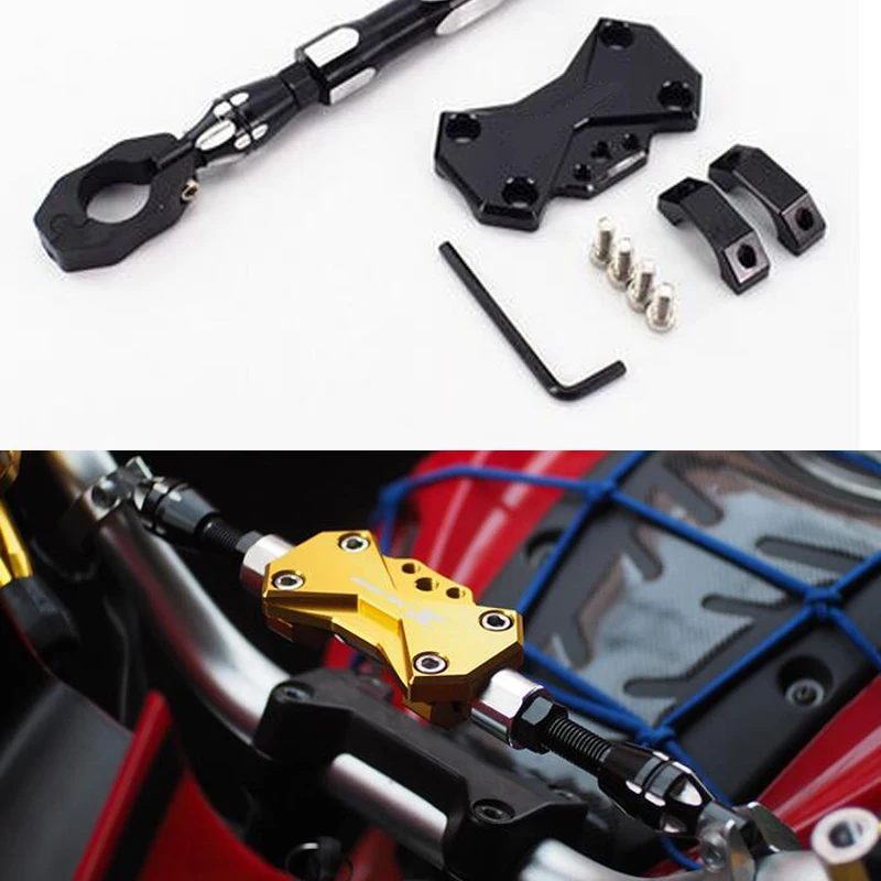 

Universal 7/8" 22mm Black Aluminum motorcycle handlebar modified holder multifunction styling Cross bar
