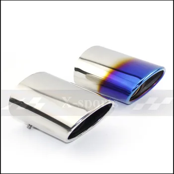 

car Exhaust Pipe Muffler tail pipe outlet nozzle end Universal Stainless Steel oval straight ID 75MM Free shipping Free shipping