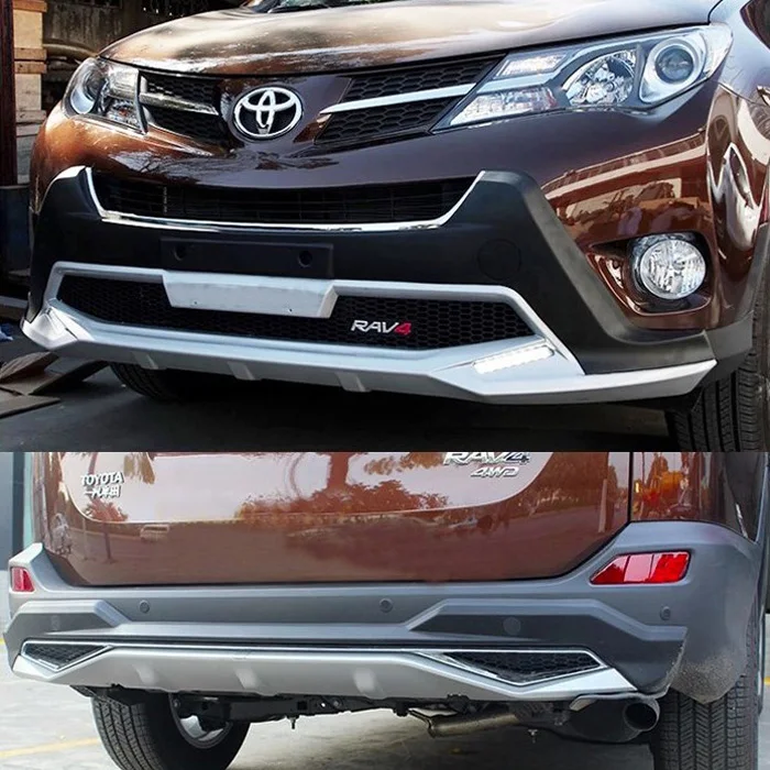 Full set Front and Rear Bumper Protector covers with DRL for TOYOTA