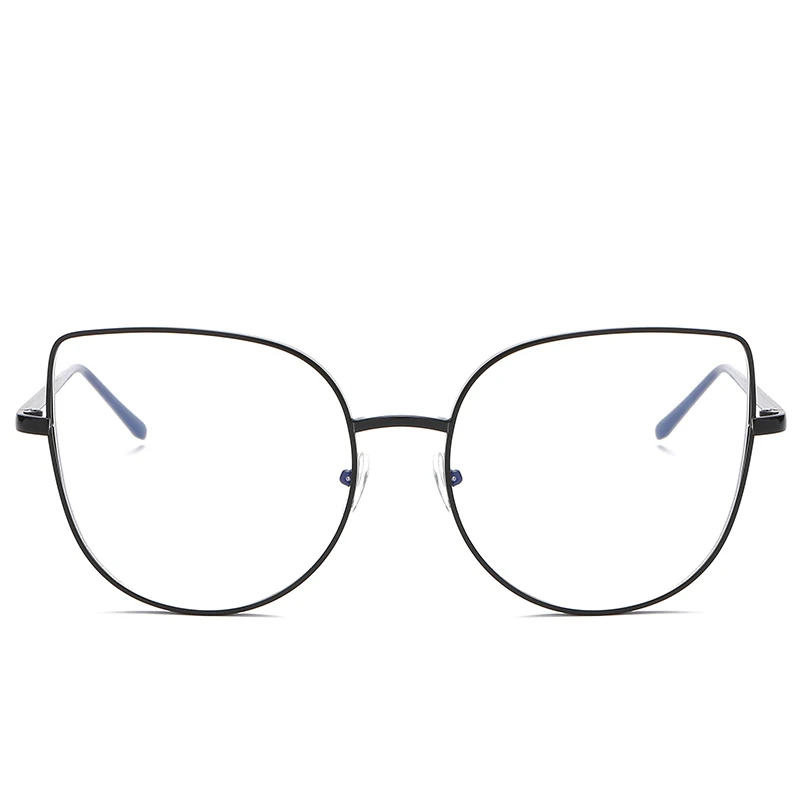 

Fashion spectacles ca's eye glasses metal frame gpilot flat mirror transparent lens old silver can be equipped with