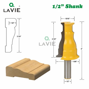 

LA VIE 1pc 12mm 1/2" Shank 12.7mm Door & Window Casing Router Bit Case Molding Knife Wood Milling Cutter Woodworking Bit MC03118