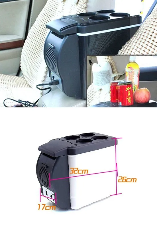 Многофункциональный портативный автомобильный мини-холодильник 6L автомобильный холодильник ABS Мини холодильник и отопление автомобильный морозильник